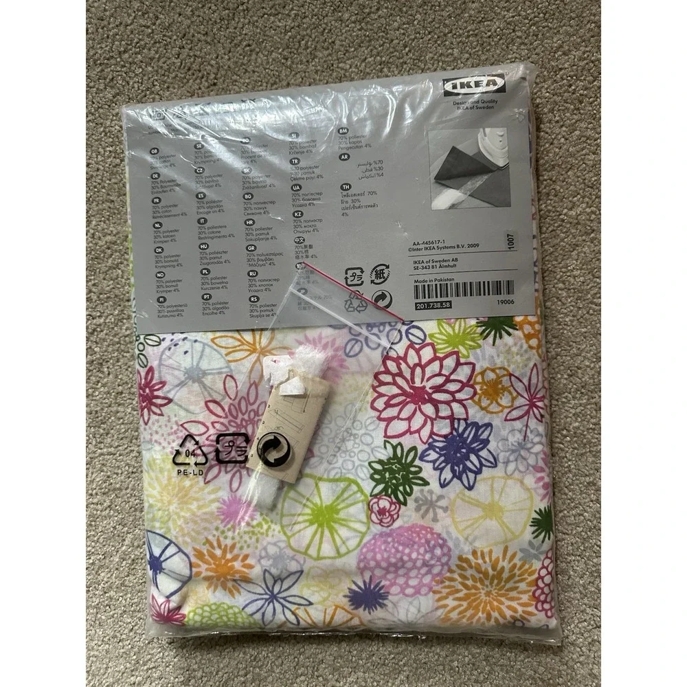 Ikea RENET Floral VTG Retro Curtains/Panels Set of 2-57x98 NEW In Package